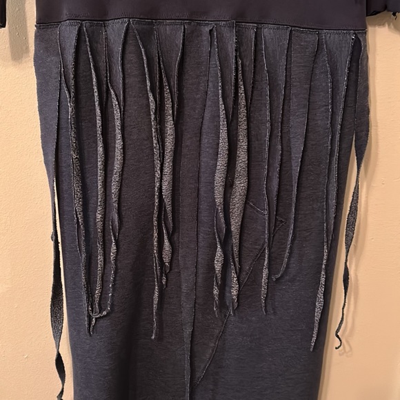 Upcycled “The Goonies Never Say Die” fringed hoodie sweatshirt duster jacket - Picture 9 of 14